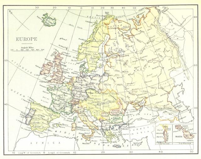 old map of europe
